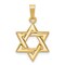 14K Yellow Gold Star of David Pendant Charm Jewelry 23mm x 13mm